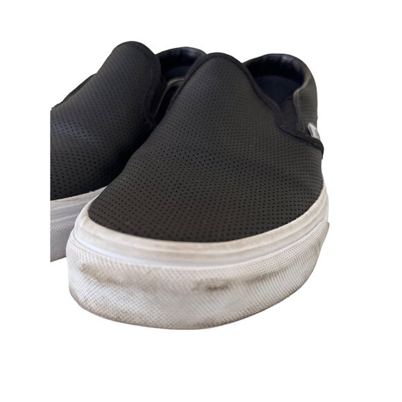Vans Slip-On Shoes Low Top Black Perforated Sneaker Womens Size 8.5 - Picture 8 of 15